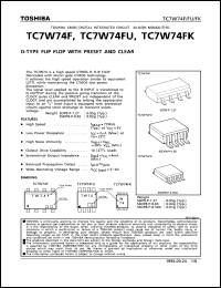 datasheet for TC7W74FK by Toshiba