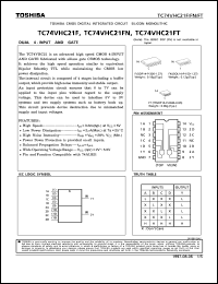 datasheet for TC74VHC21FT by Toshiba