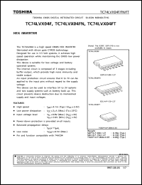datasheet for TC74LVX04F by Toshiba