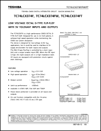 datasheet for TC74LCX374FT by Toshiba