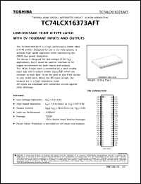 datasheet for TC74LCX16373AFT by Toshiba