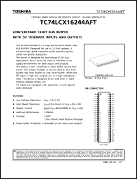 datasheet for TC74LCX16244AFT by Toshiba