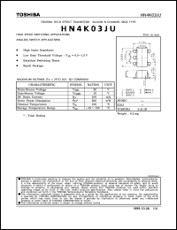 datasheet for HN4K03JU by Toshiba