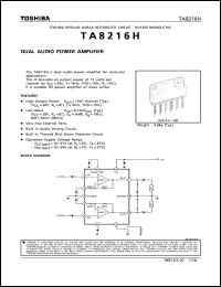 datasheet for TA8216H by Toshiba