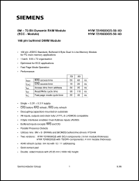 datasheet for HYM72V8030GS-60 by Infineon (formely Siemens)