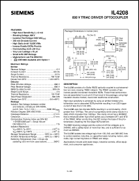 datasheet for IL4208 by Infineon (formely Siemens)