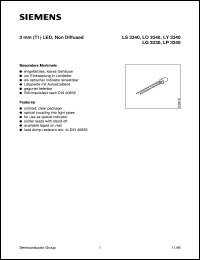 datasheet for LG3330-N by Infineon (formely Siemens)