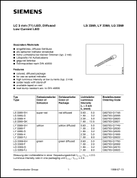 datasheet for LY3369-F by Infineon (formely Siemens)