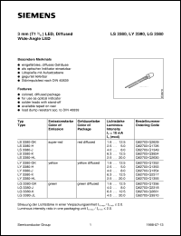 datasheet for LG3380-JL by Infineon (formely Siemens)