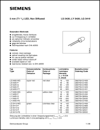 datasheet for LY5420-MQ by Infineon (formely Siemens)