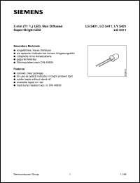 datasheet for LO5411-R by Infineon (formely Siemens)