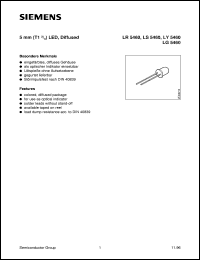 datasheet for LY5460-HL by Infineon (formely Siemens)