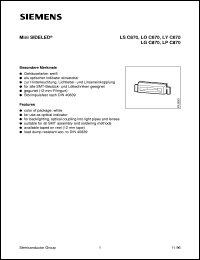 datasheet for LYC870-J by Infineon (formely Siemens)