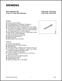 datasheet for LSPK370-MQ by Infineon (formely Siemens)