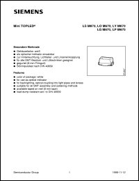 datasheet for LOM670-K by Infineon (formely Siemens)