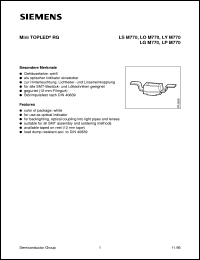 datasheet for LOM770-HK by Infineon (formely Siemens)