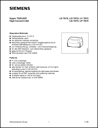 datasheet for LOT672-MQ by Infineon (formely Siemens)