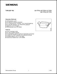 datasheet for LPT770-GK by Infineon (formely Siemens)