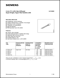 datasheet for LH3344-RU by Infineon (formely Siemens)