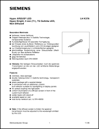 datasheet for LHK376-S by Infineon (formely Siemens)