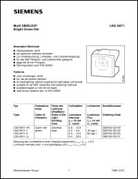 datasheet for LSGA671-K by Infineon (formely Siemens)