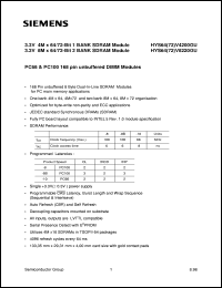 datasheet for HYS64V4200GU-8B by Infineon (formely Siemens)