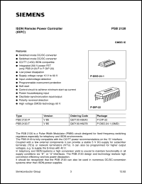datasheet for PSB2120-T by Infineon (formely Siemens)