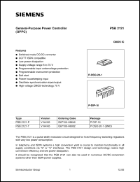 datasheet for PSB2121-P by Infineon (formely Siemens)