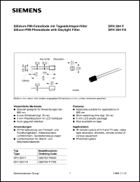 datasheet for SFH204F by Infineon (formely Siemens)