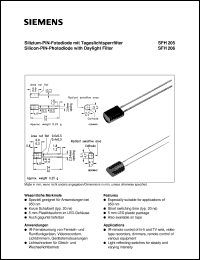 datasheet for SFH205 by Infineon (formely Siemens)