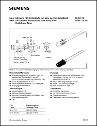 datasheet for SFH213 by Infineon (formely Siemens)