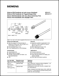 datasheet for SFH217 by Infineon (formely Siemens)