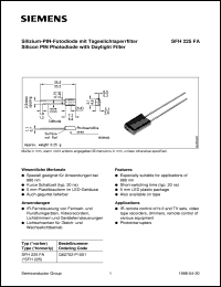 datasheet for SFH225FA by Infineon (formely Siemens)