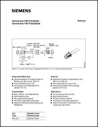 datasheet for SFH231 by Infineon (formely Siemens)