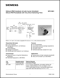 datasheet for SFH2801 by Infineon (formely Siemens)