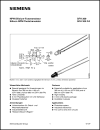 datasheet for SFH309FA-3 by Infineon (formely Siemens)