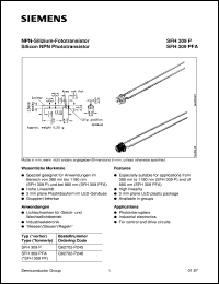 datasheet for SFH309P by Infineon (formely Siemens)