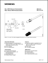 datasheet for SFH313 by Infineon (formely Siemens)