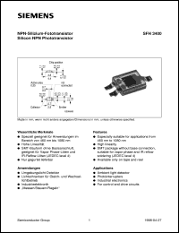 datasheet for SFH3400 by Infineon (formely Siemens)