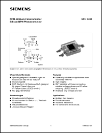 datasheet for SFH3401 by Infineon (formely Siemens)