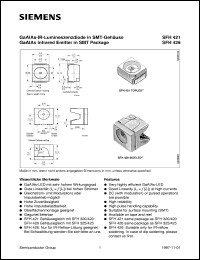 datasheet for SFH421 by Infineon (formely Siemens)