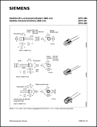 datasheet for SFH480-3 by Infineon (formely Siemens)