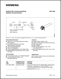 datasheet for SFH483E7800 by Infineon (formely Siemens)