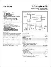 datasheet for SFH620AA by Infineon (formely Siemens)