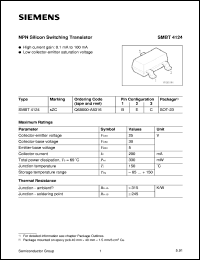 datasheet for SMBT4124 by Infineon (formely Siemens)