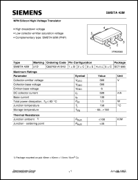 datasheet for SMBTA42M by Infineon (formely Siemens)