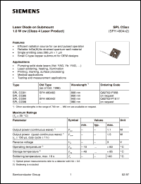 datasheet for SPLCG81 by Infineon (formely Siemens)