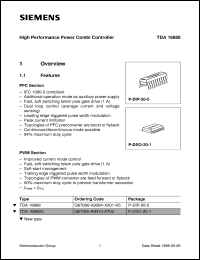 datasheet for TDA16888G by Infineon (formely Siemens)