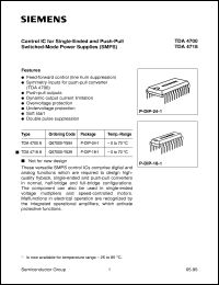 datasheet for TDA4700A by Infineon (formely Siemens)