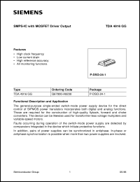 datasheet for TDA4916GG by Infineon (formely Siemens)